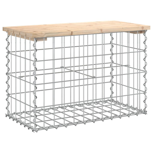 Garden Bench Gabion Design 63x31,5x42 cm Solid Wood Pine