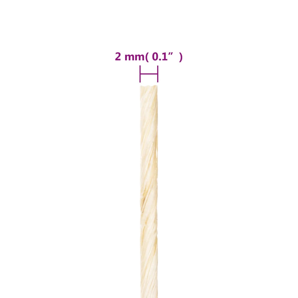 Rope 100% Sisal 2 mm 300 m