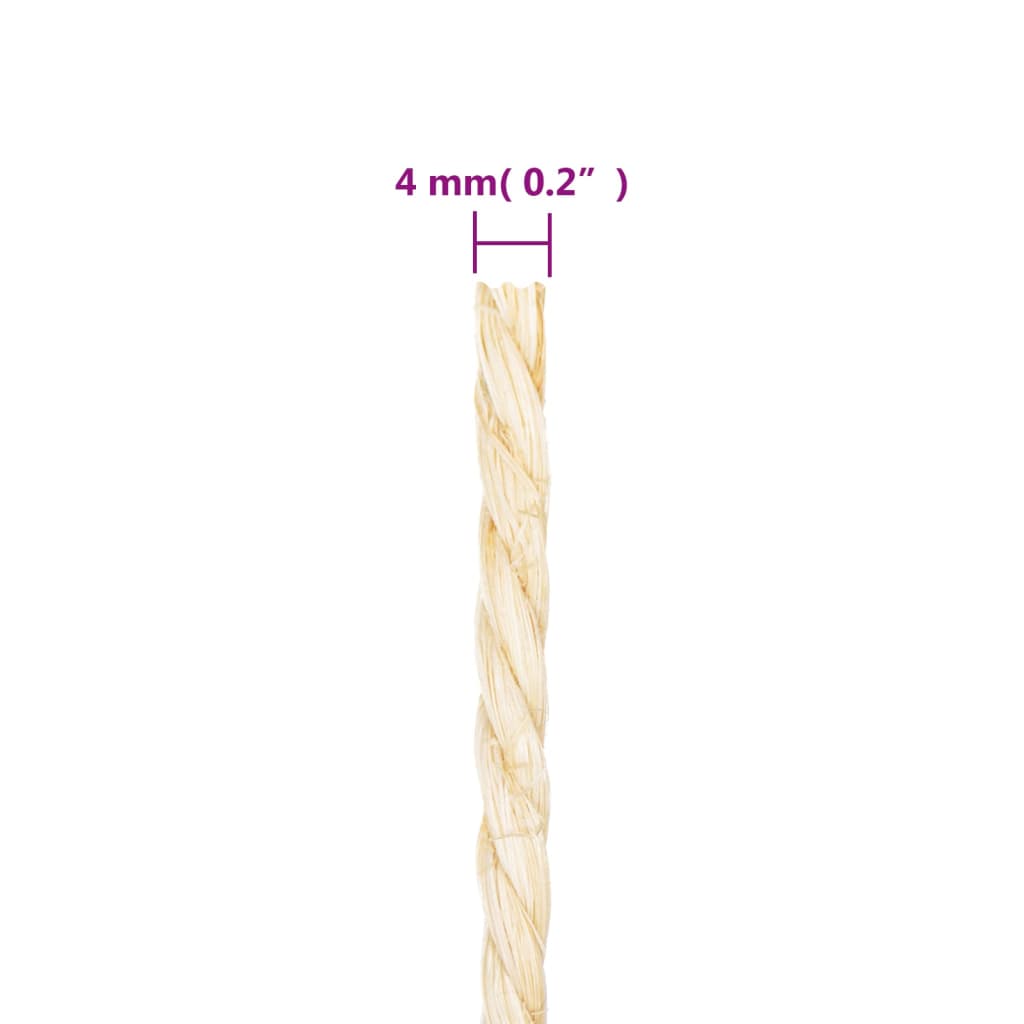 Rope 100% Sisal 4 mm 50 m