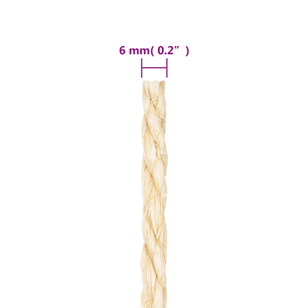 Rope 100% Sisal 6 mm 50 m