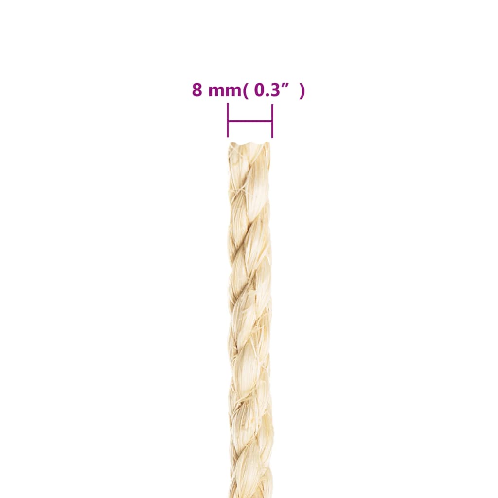 Rope 100% Sisal 8 mm 25 m