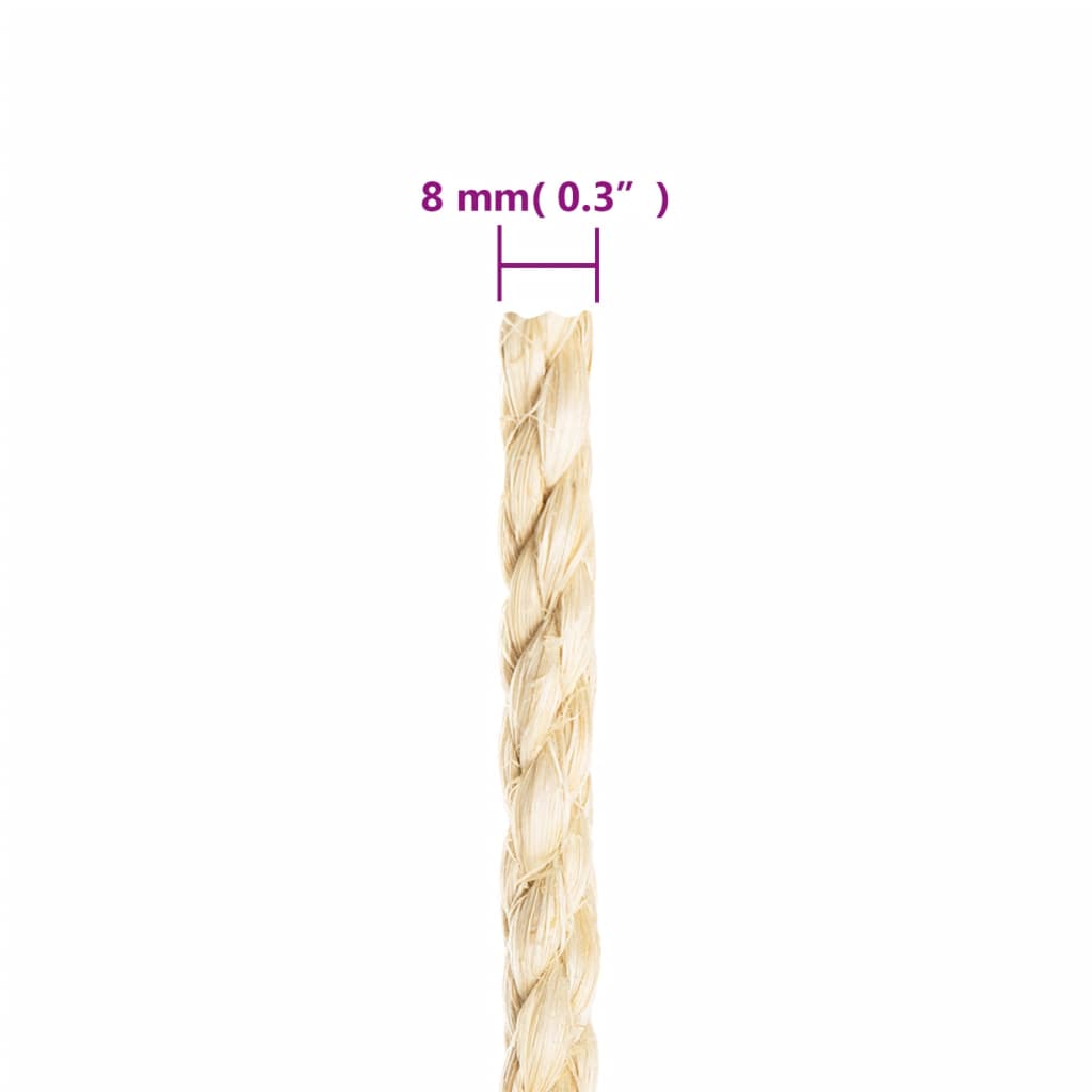 Rope 100% Sisal 8 mm 50 m