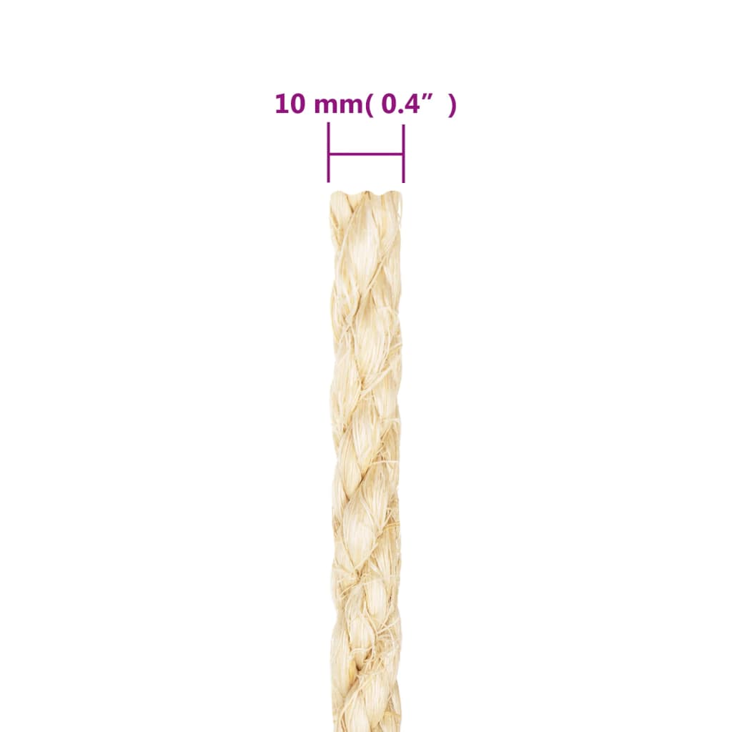 Rope 100% Sisal 10 mm 500 m