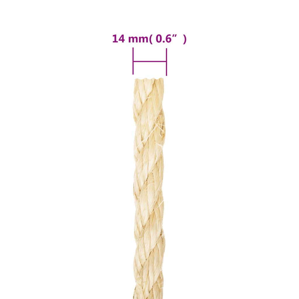 Rope 100% Sisal 14 mm 25 m