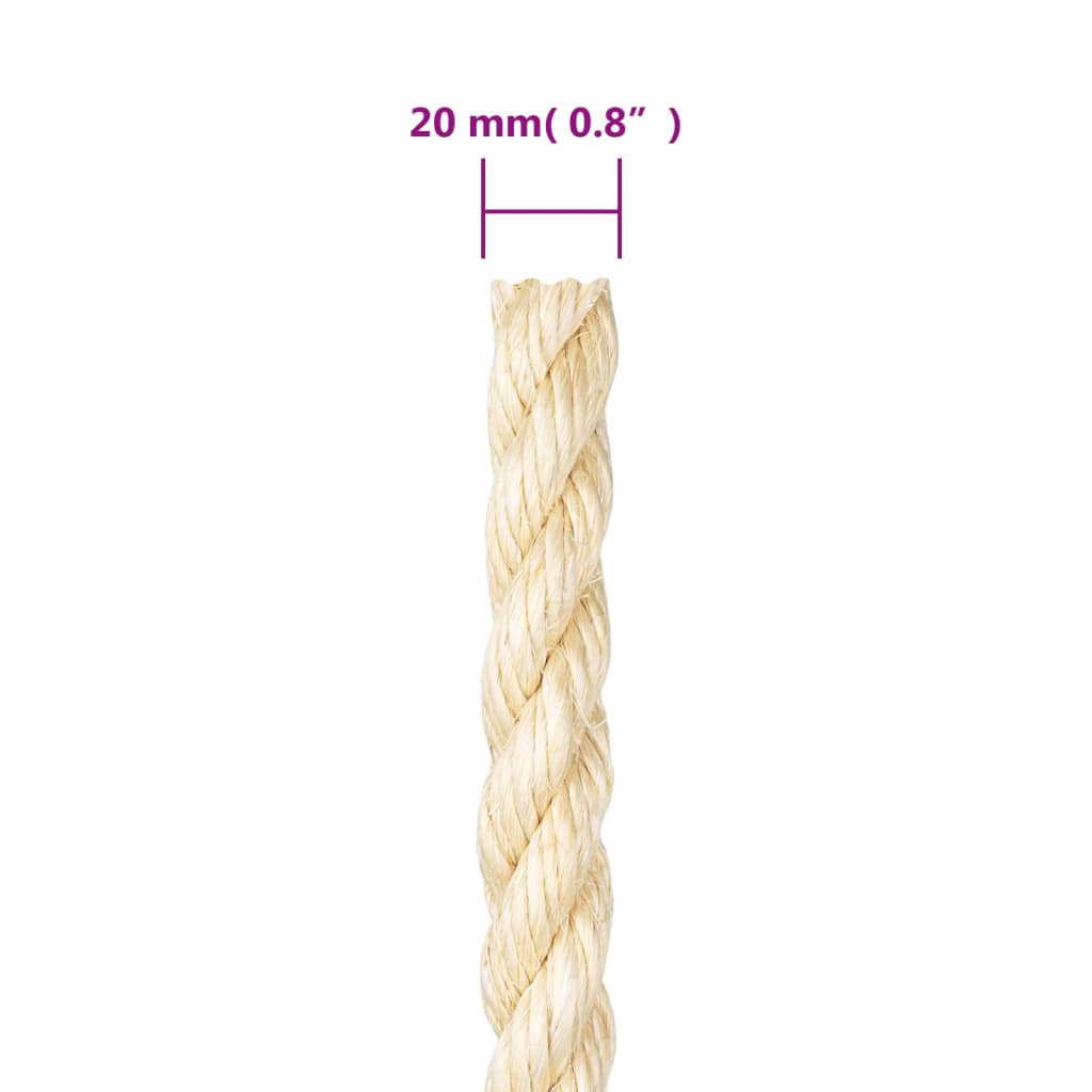 Rope 100% Sisal 20 mm 25 m