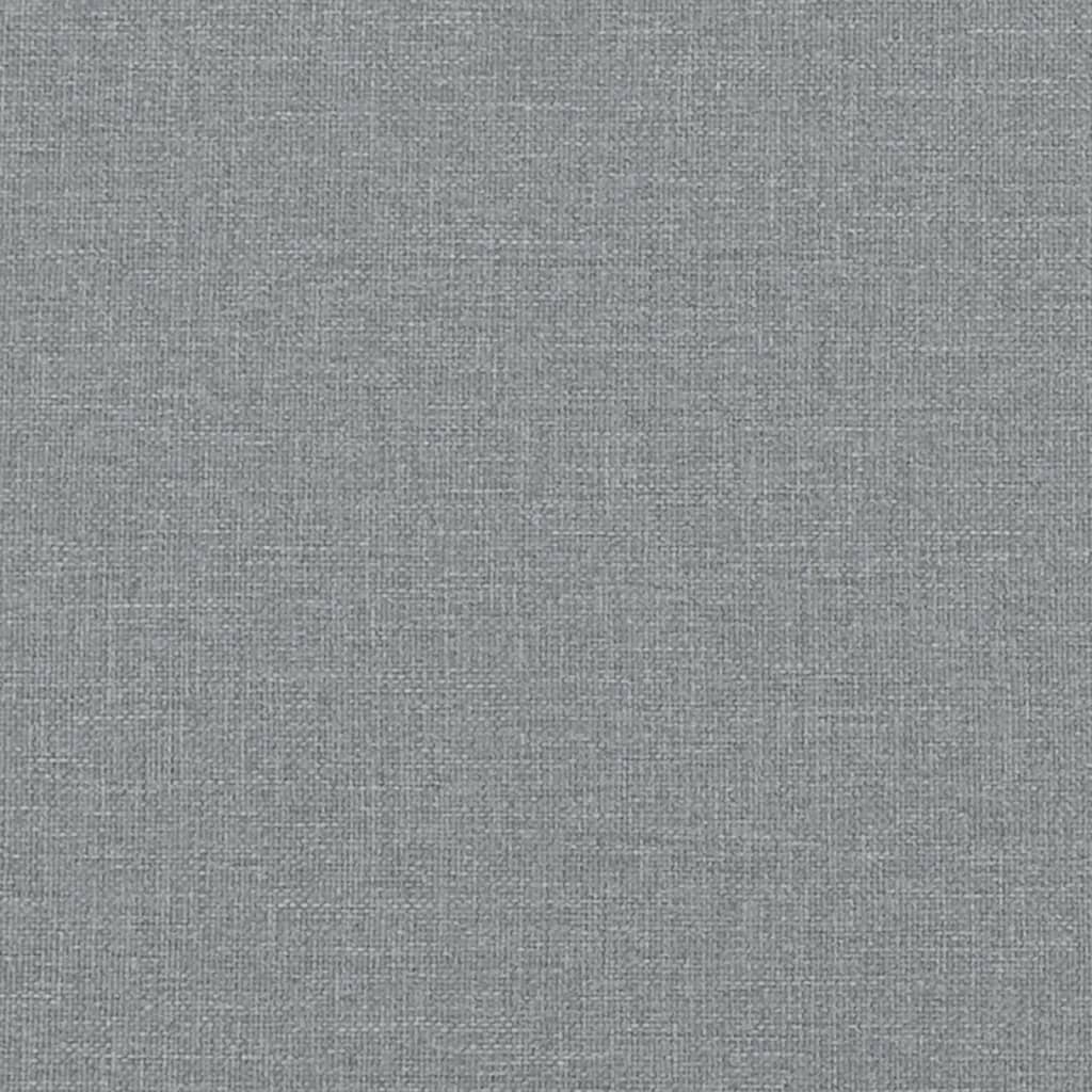 Daybed with Trundle and Mattresses Light Grey 90x190 cm Fabric