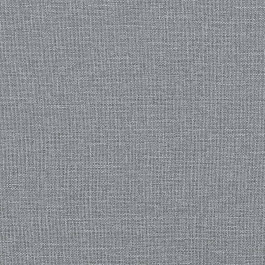 Daybed with Trundle and Mattresses Light Grey 90x190 cm Fabric