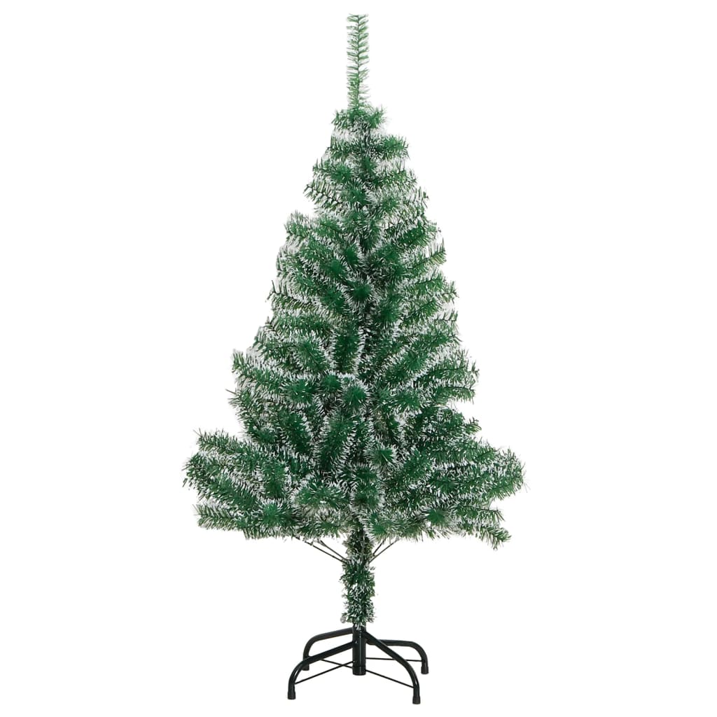 Artificial Christmas Tree Green and white PET, metal 47.2 in