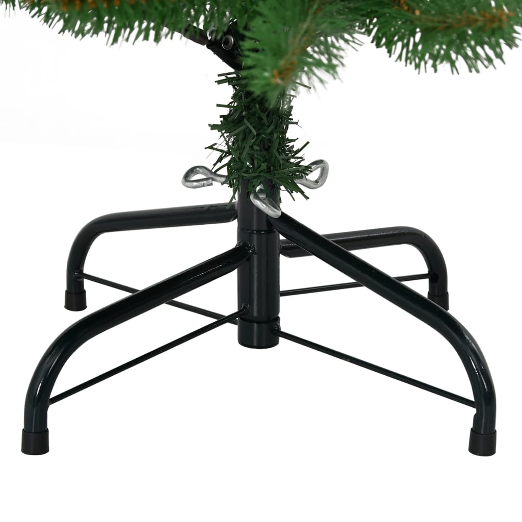 Artificial Hinged Christmas Tree Green PVC, Metal Foldable