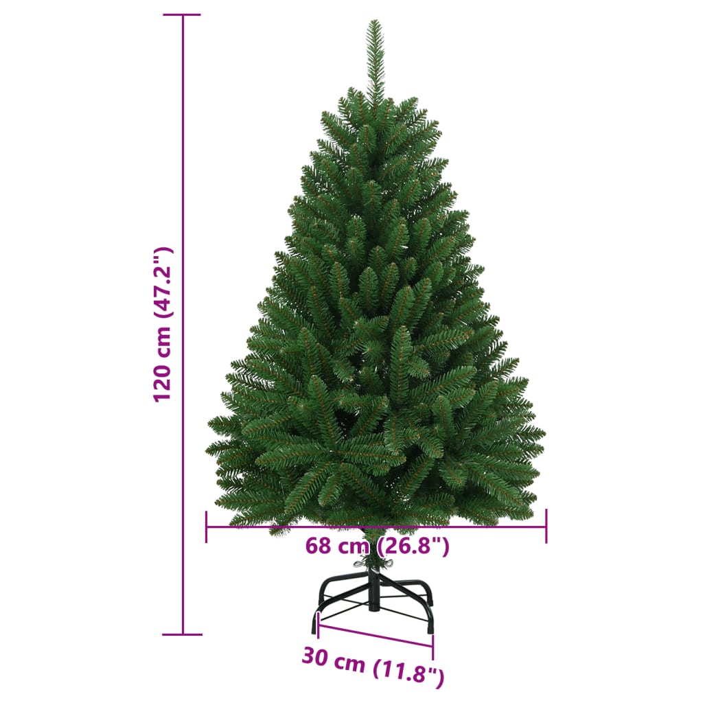 Artificial Hinged Christmas Tree Green PVC, Metal Foldable