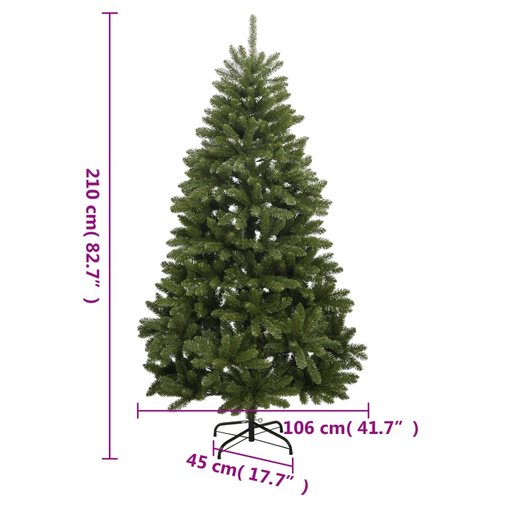 Artificial Hinged Christmas Tree Green PVC (polyvinylchloride), Metal