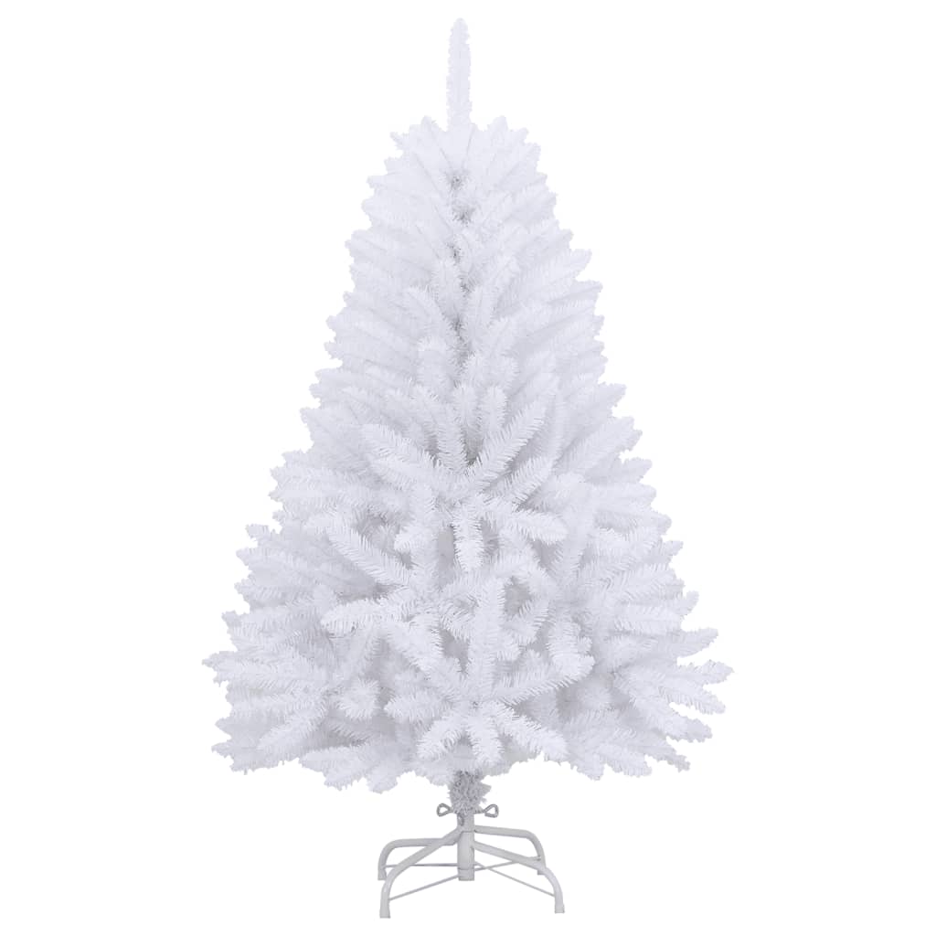 Artificial Hinged Christmas Tree White PVC, metal Medium