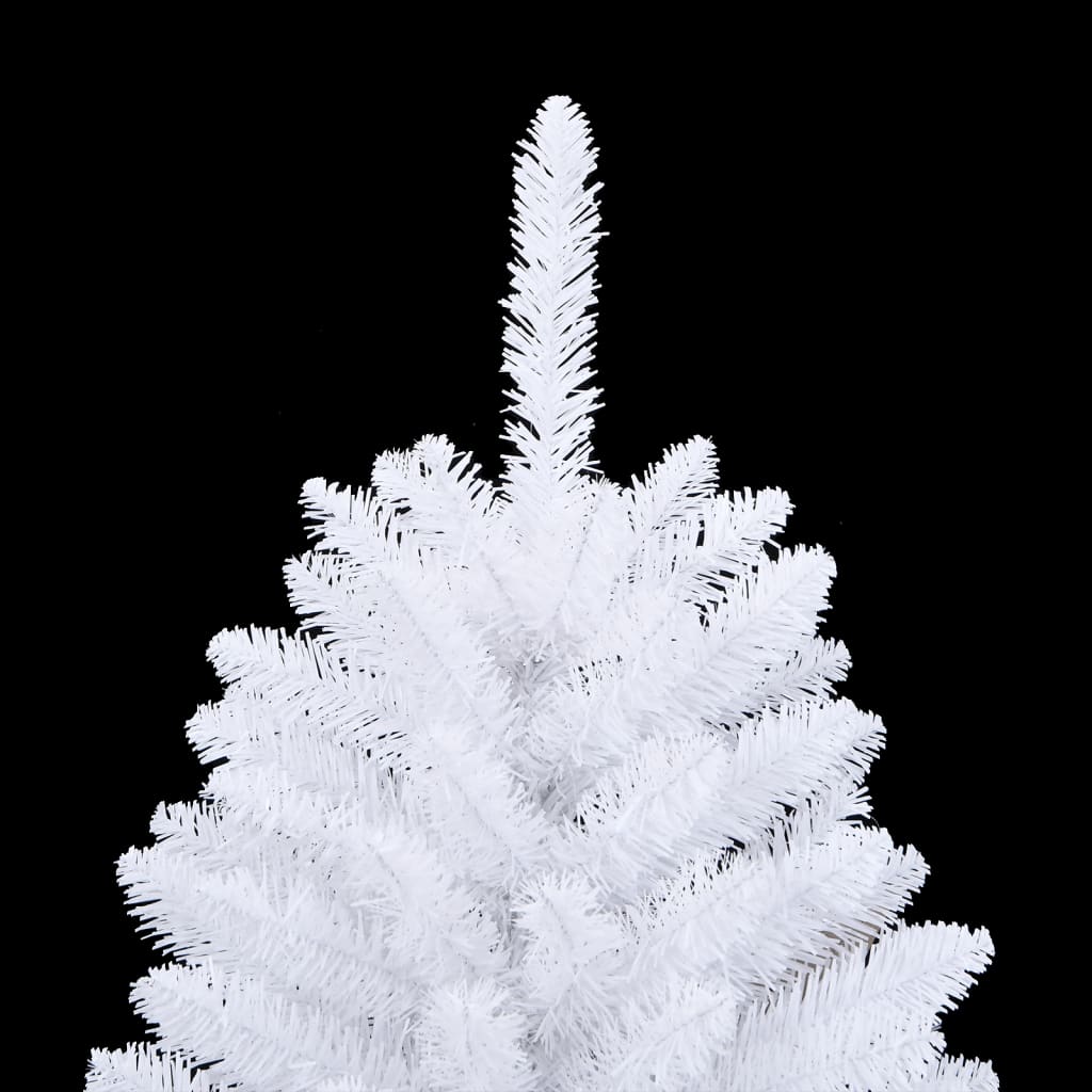 Artificial Hinged Christmas Tree White PVC, metal Medium