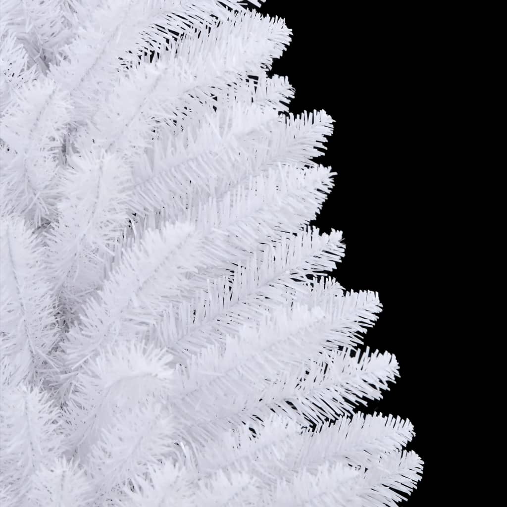 Artificial Hinged Christmas Tree White PVC, metal Medium