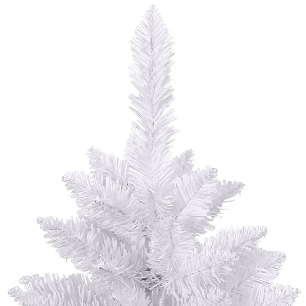 Artificial Hinged Christmas Tree White PVC, Metal Large