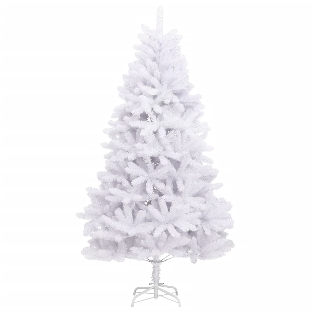 Artificial Hinged Christmas Tree White PVC Extra Tall