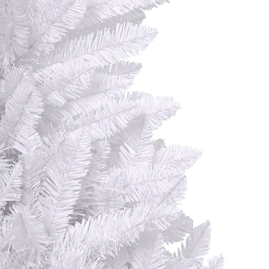 Artificial Hinged Christmas Tree White PVC Extra Tall