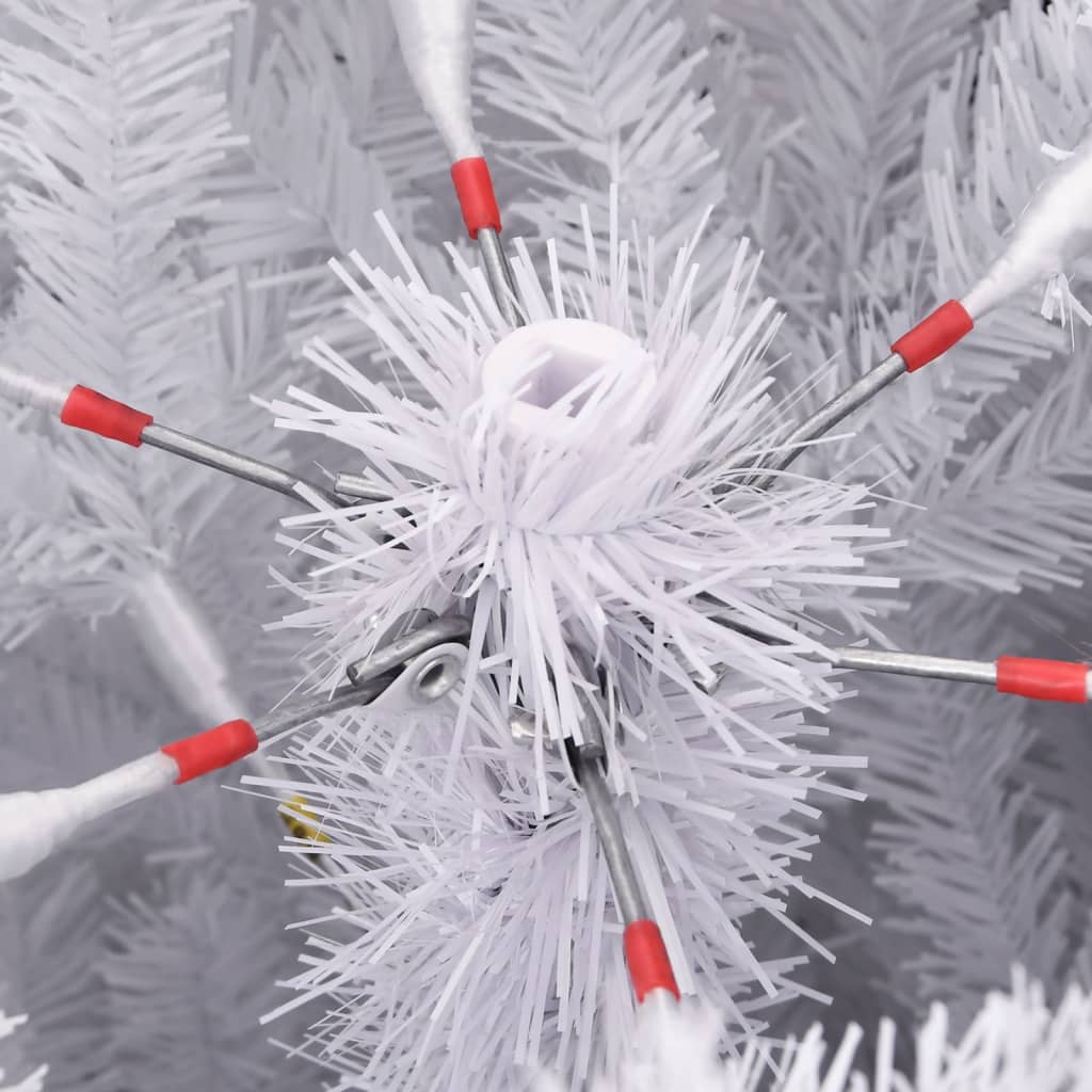 Artificial Hinged Christmas Tree White PVC Extra Tall