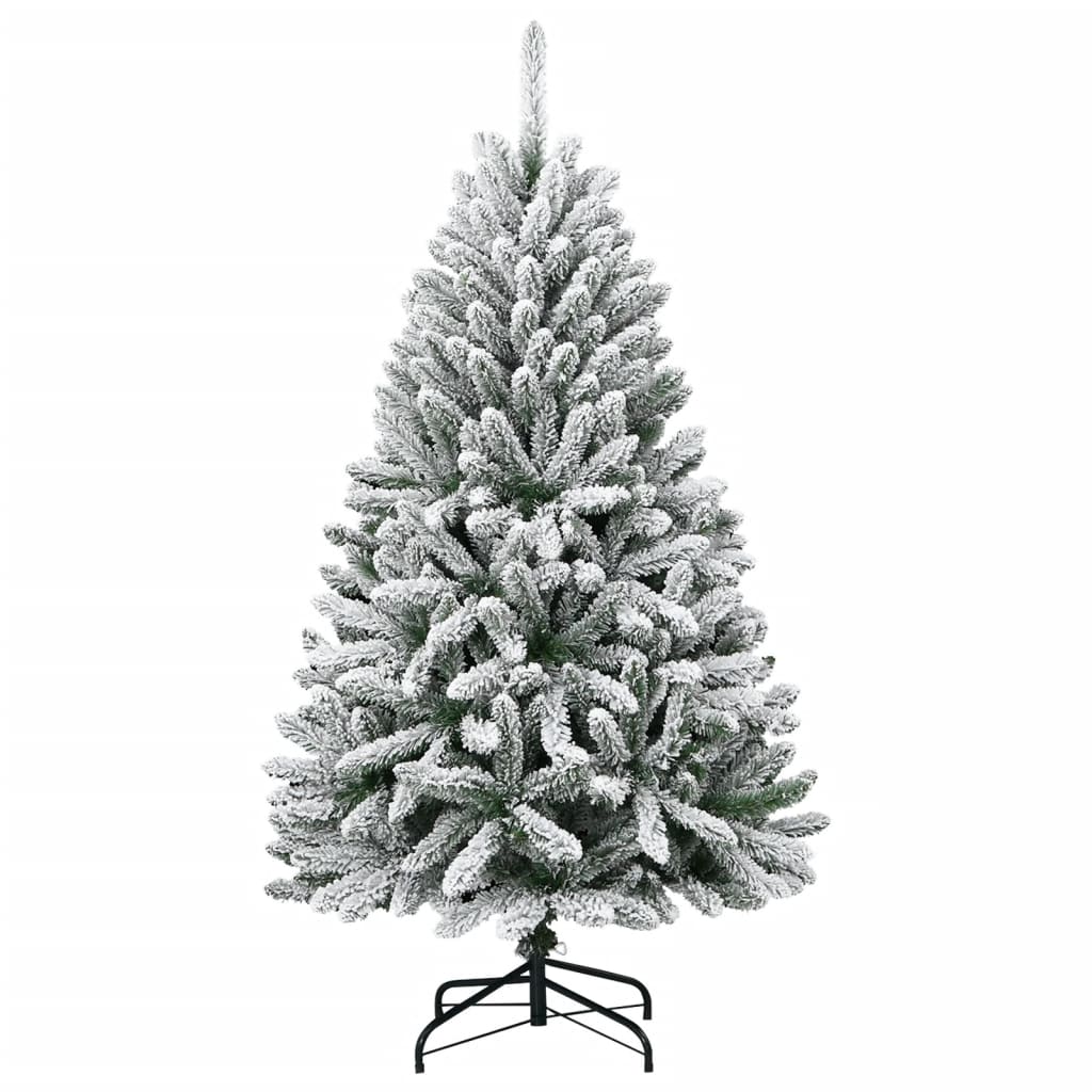 Artificial Hinged Christmas Tree Green and white PVC, metal Medium