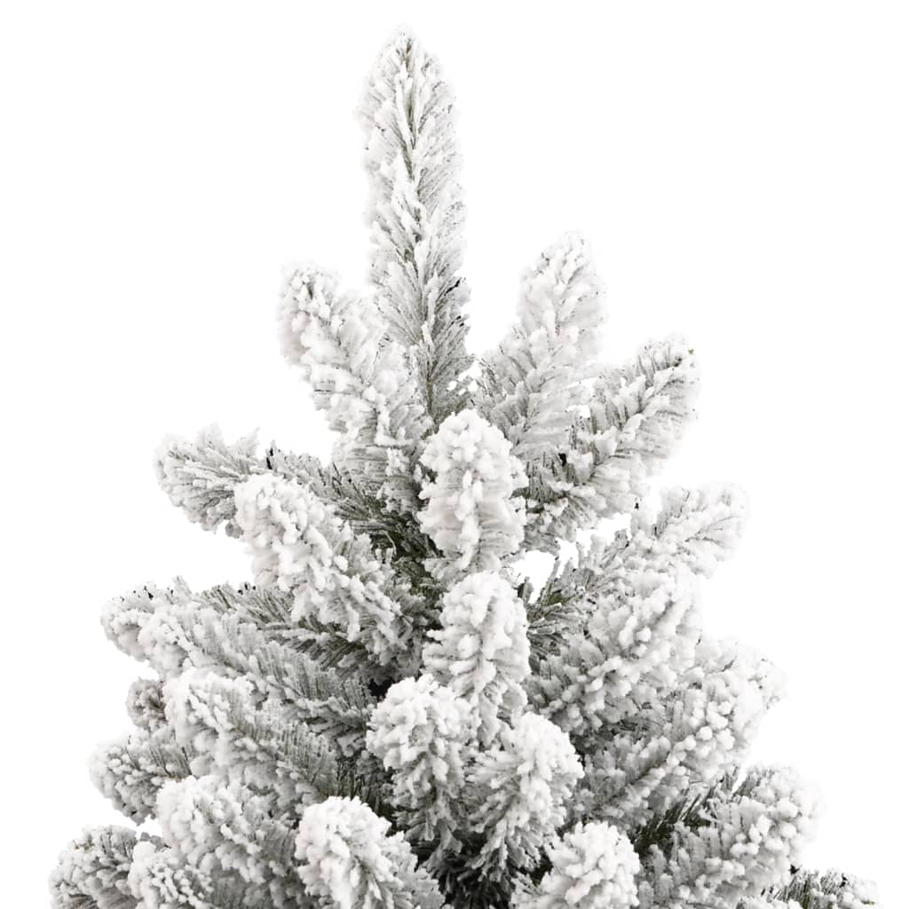 Artificial Hinged Christmas Tree Green and white PVC, metal