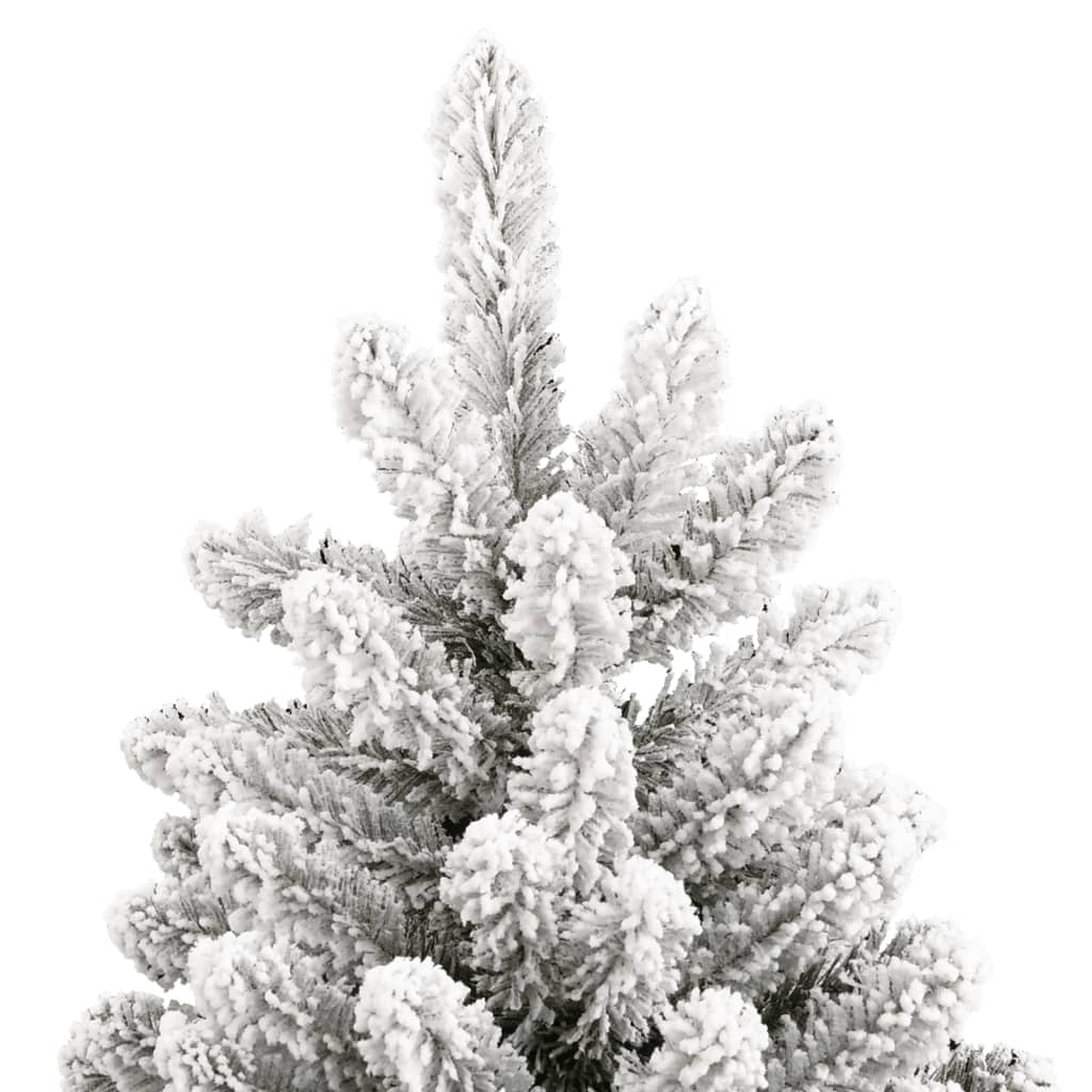 Artificial Hinged Christmas Tree Green and white PVC and metal
