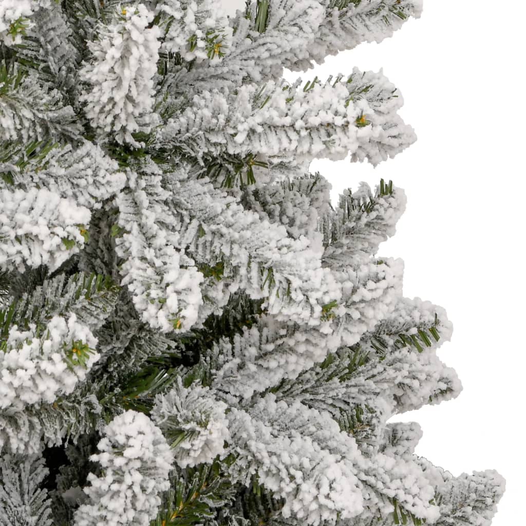 Artificial Hinged Christmas Tree Green and white PVC and metal