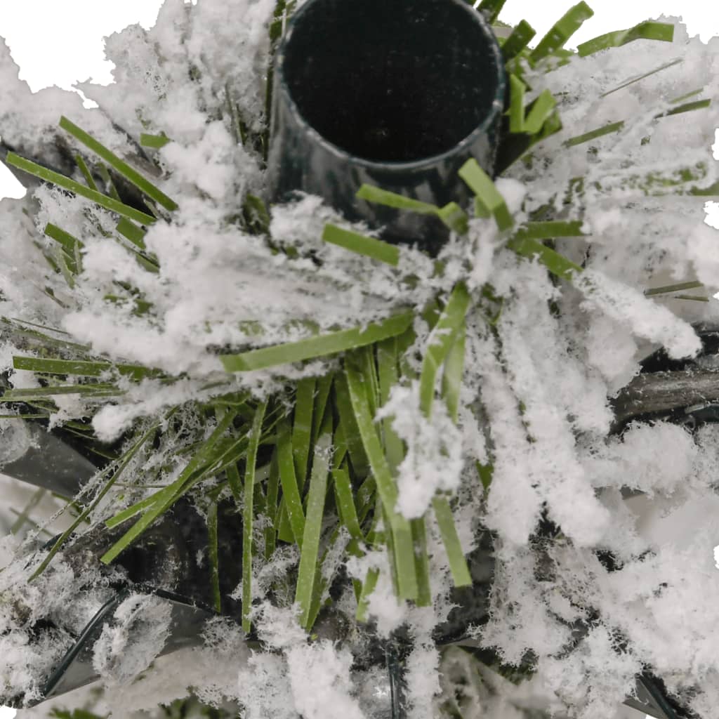 Artificial Hinged Christmas Tree Green and white PVC and metal