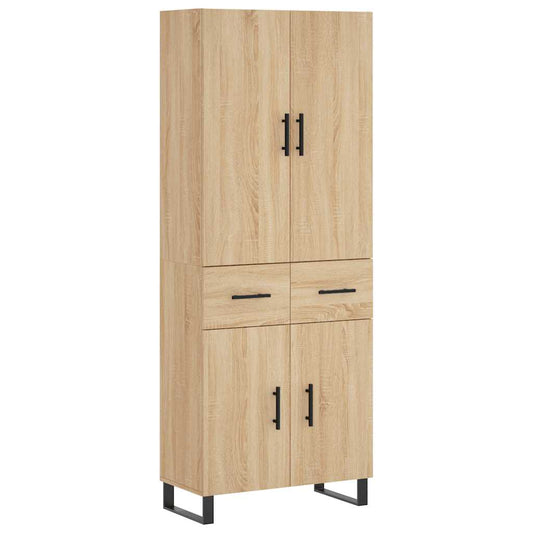 Highboard Sonoma Oak 69.5x34x180 cm Engineered Wood