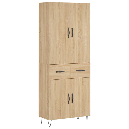 Highboard Sonoma Oak 69.5x34x180 cm Engineered Wood