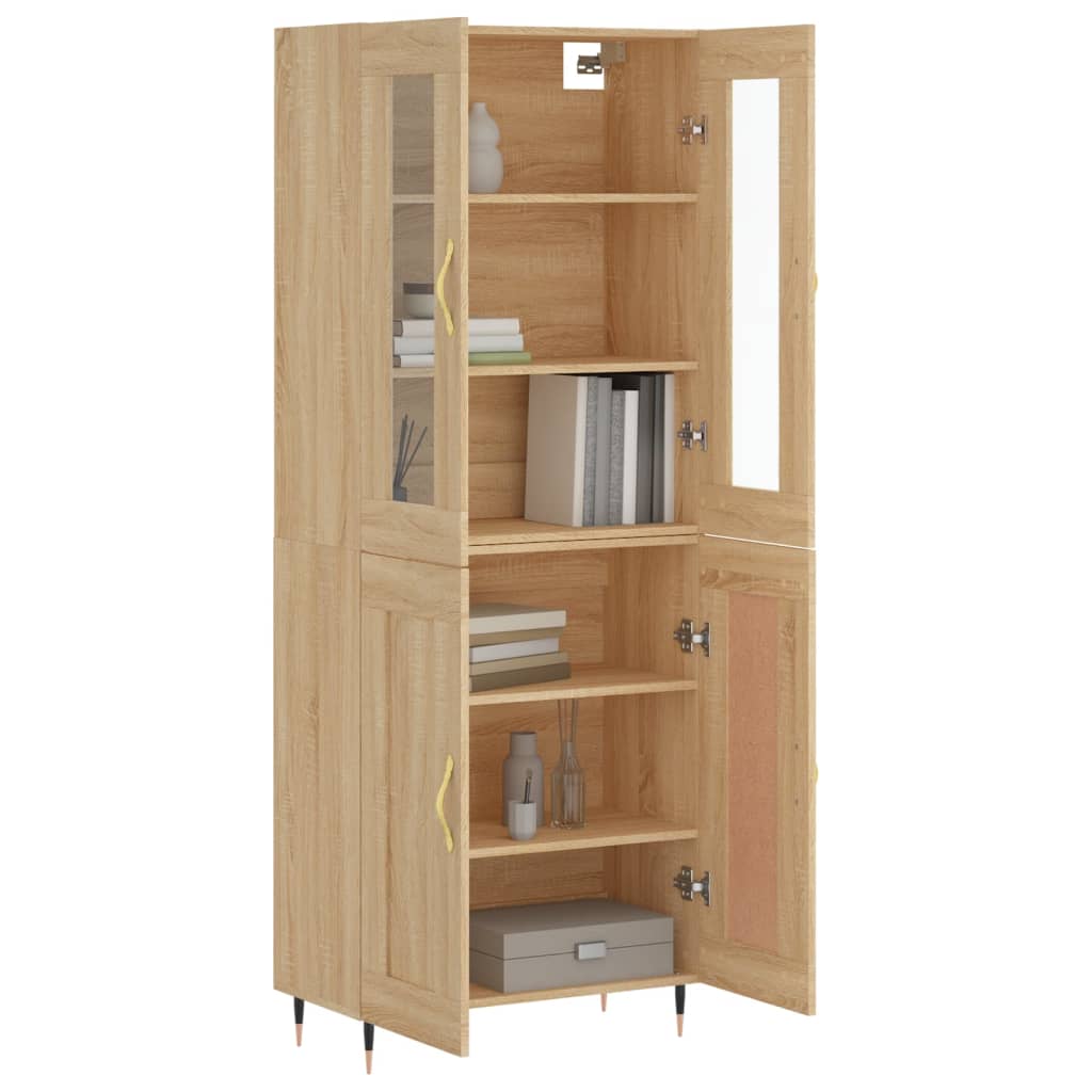 Highboard Sonoma Oak 69,5x34x180 cm Engineered Wood
