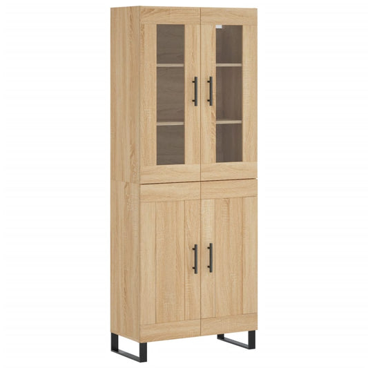 Highboard Sonoma Oak 69.5x34x180 cm Engineered Wood