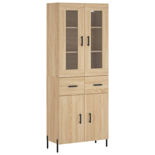 Highboard Sonoma Oak 69.5x34x180 cm Engineered Wood