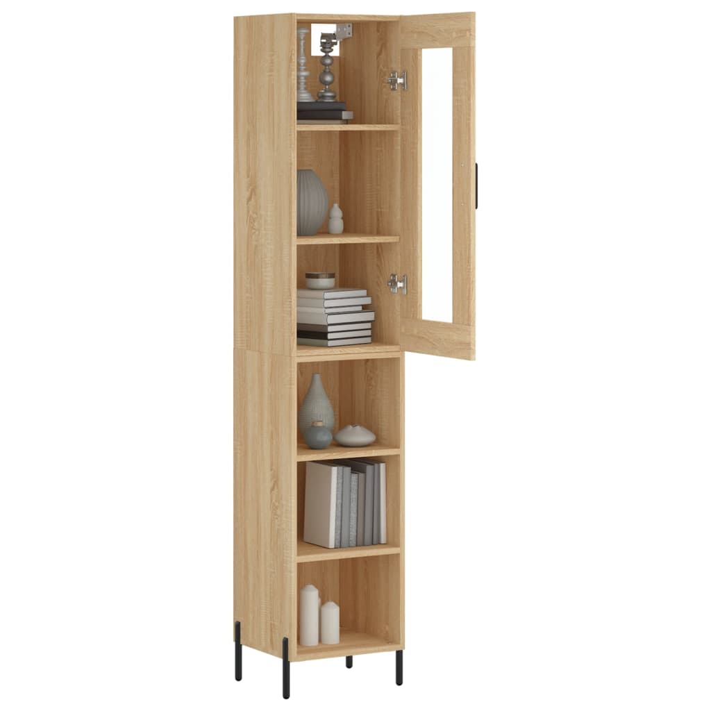 Highboard Sonoma Oak 34,5x34x180 cm Engineered Wood