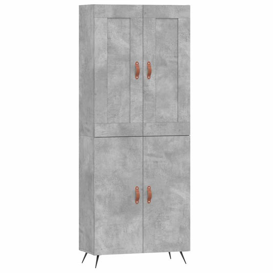 Highboard Concrete Grey 69,5x34x180 cm Engineered Wood