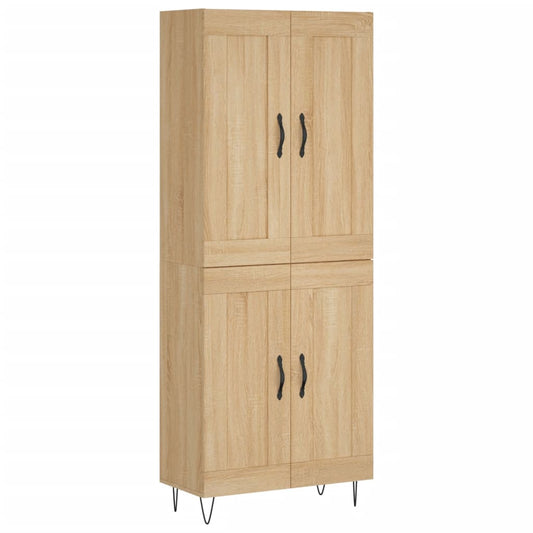 Highboard Sonoma Oak 69.5x34x180 cm Engineered Wood