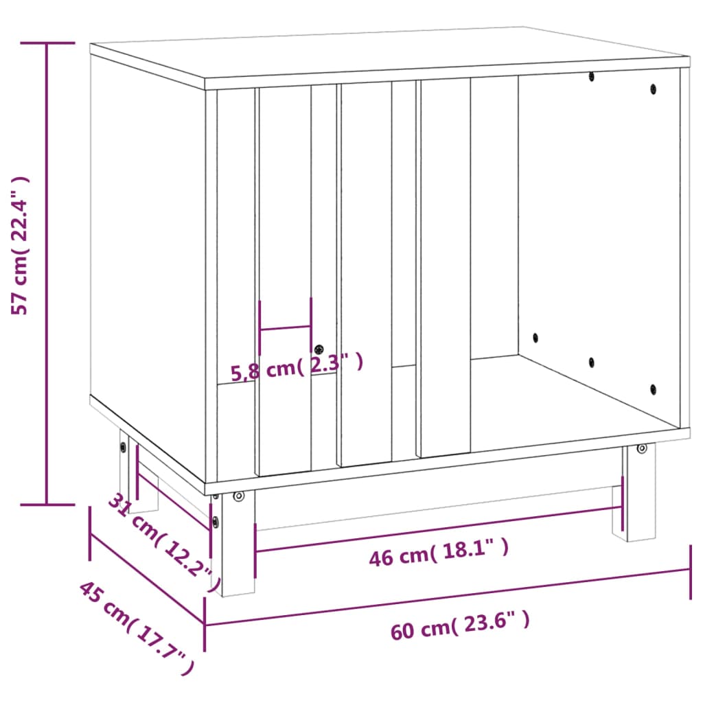 Dog House White 60 x 45 x 57 cm