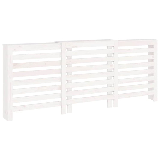Radiator Cover White 210x21x85 cm Solid Wood Pine
