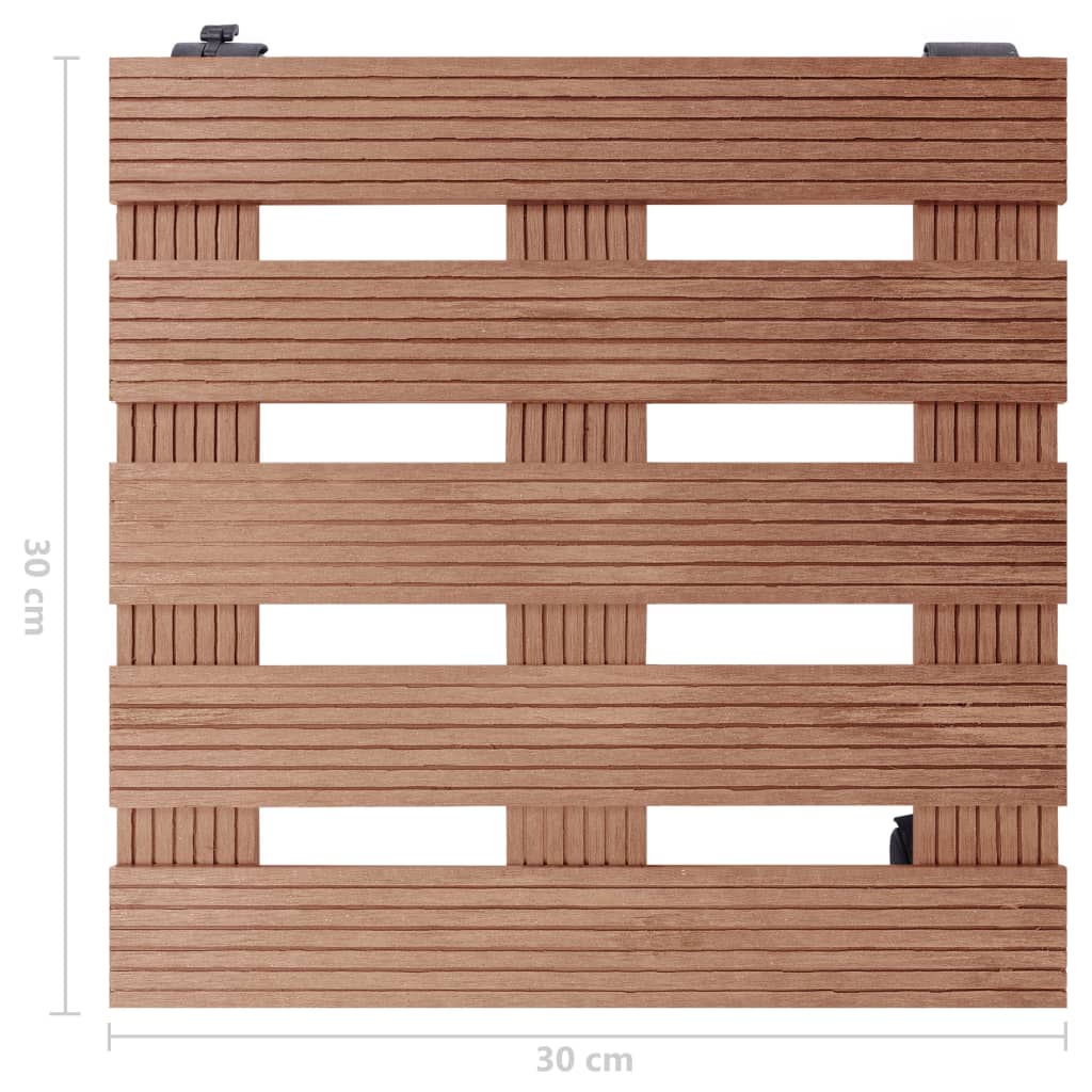 Plant Trolleys 4 pcs Brown 30x30x7,5 cm WPC