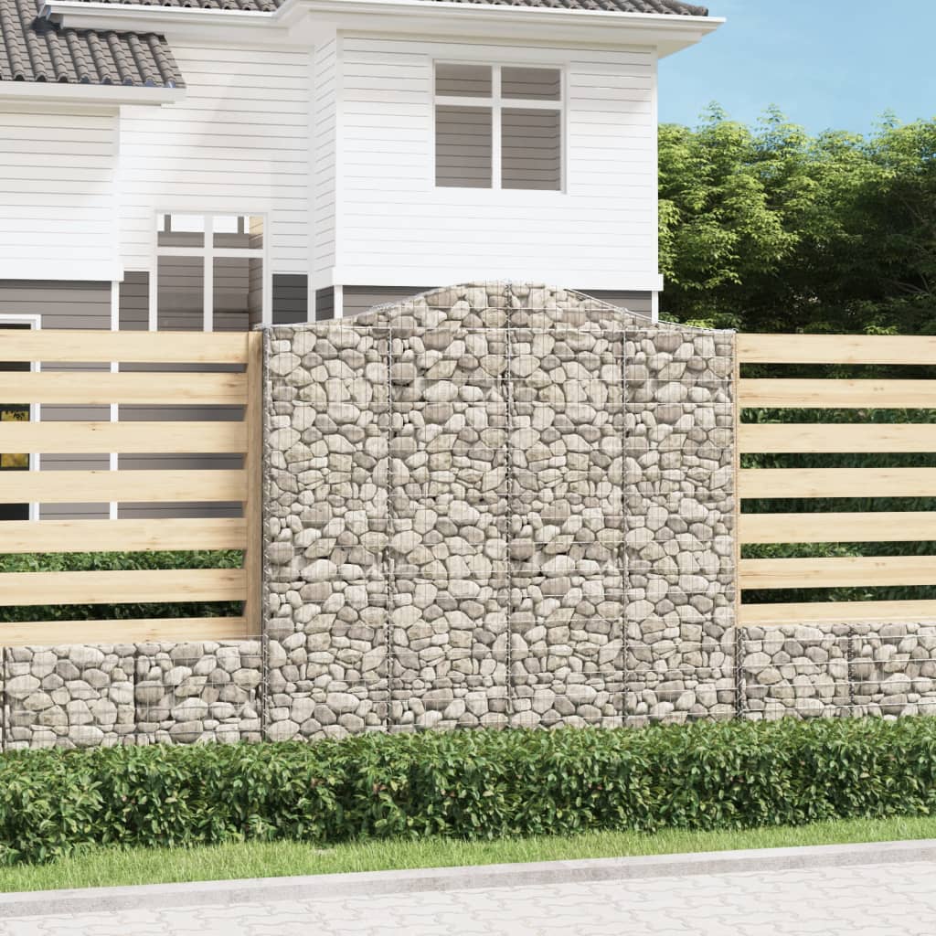 Arched Gabion Baskets 5 pcs 200x30x200/220 cm Galvanised Iron