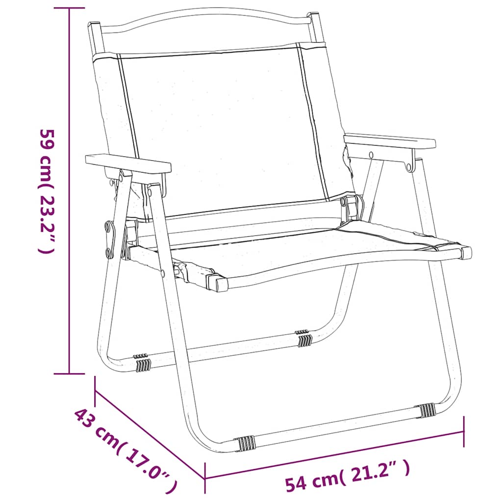 Camping Chair | Set of 2 | Black