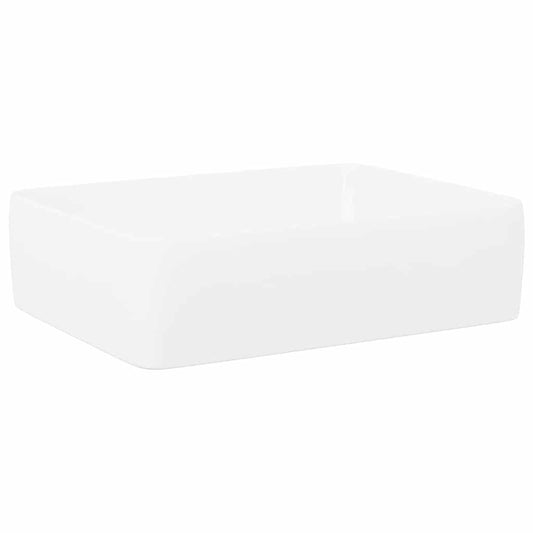 Wash Basin White 48x37x13 cm Ceramic Rectangle