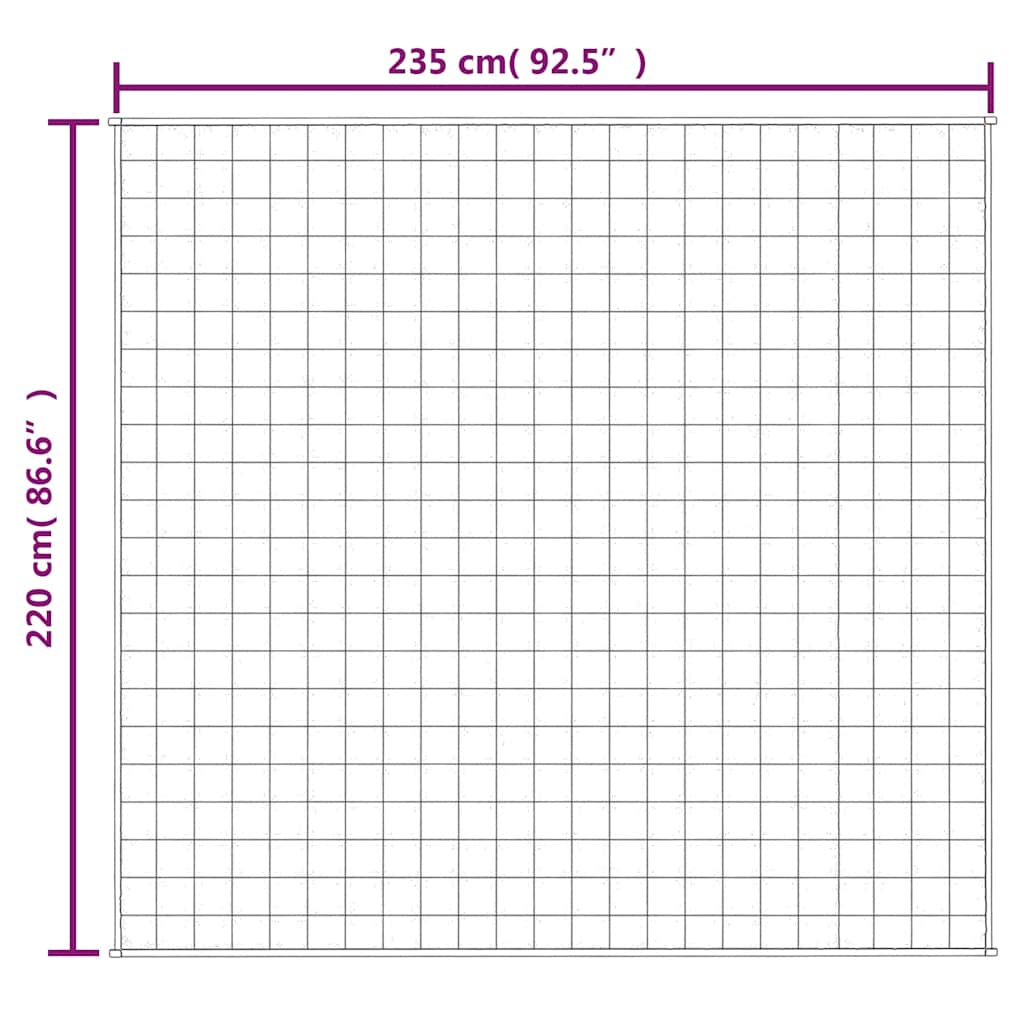 Weighted Blanket Grey 220x235 cm King 15 kg Fabric