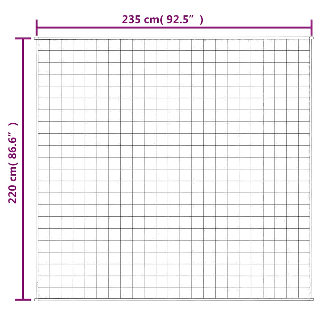 Weighted Blanket Blue 220x235 cm King 15 kg Fabric
