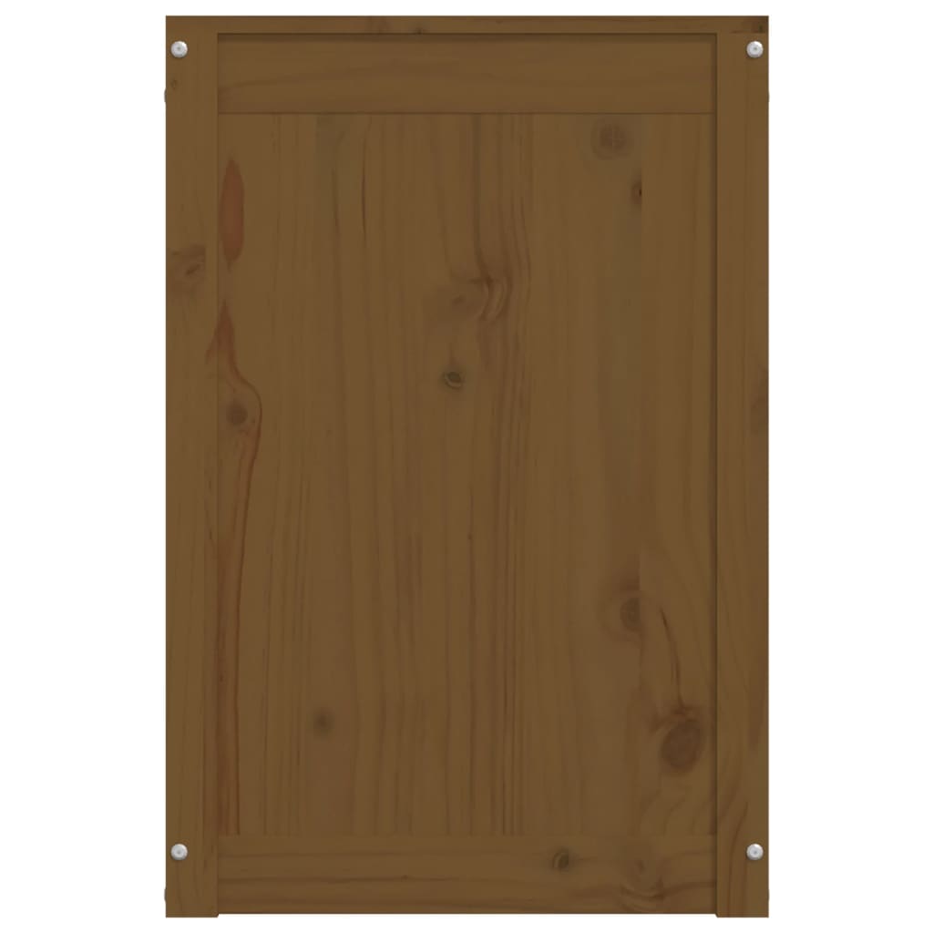 Laundry Box Honey Brown 44x44x66 cm Solid Wood Pine