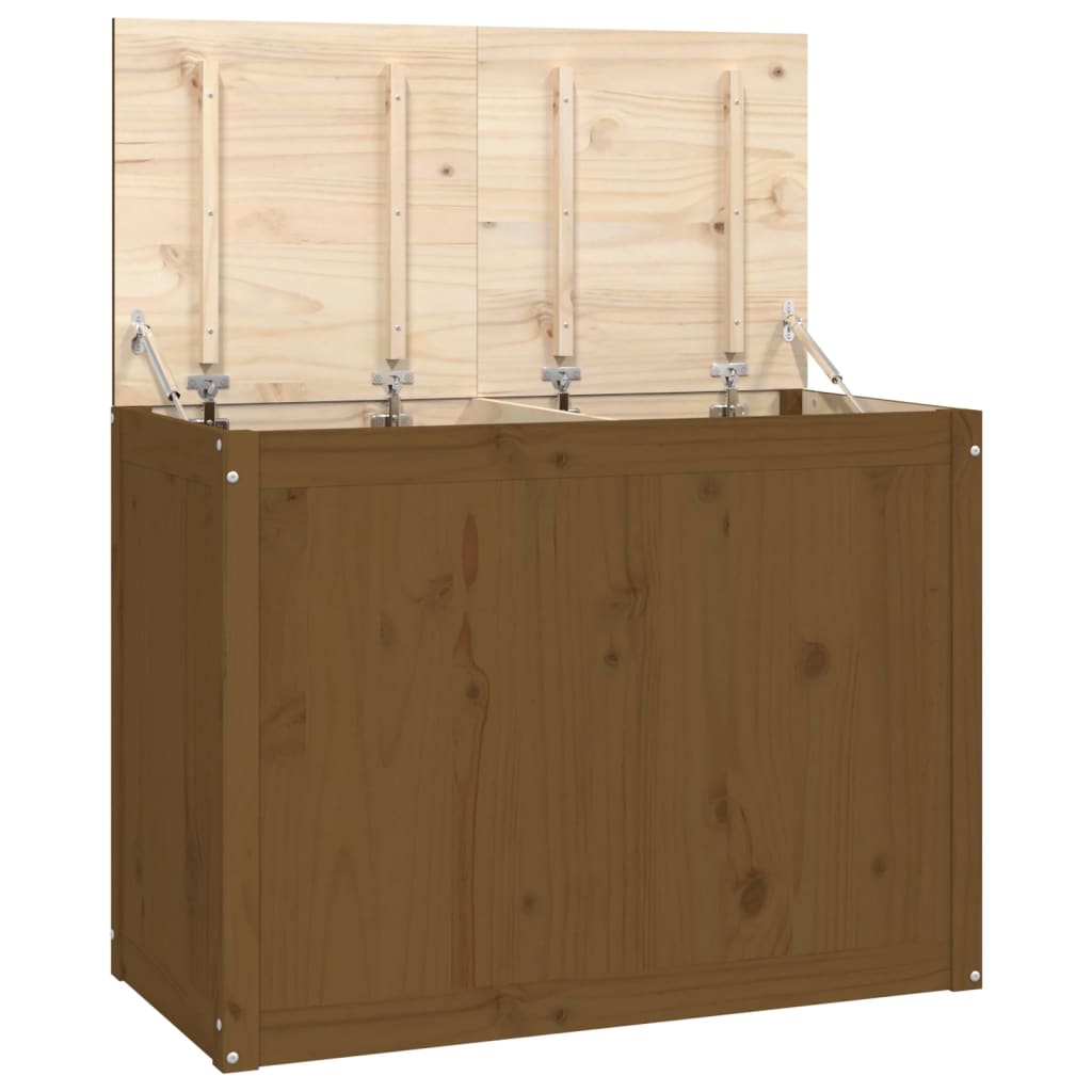 Laundry Box Honey Brown 88.5x44x66 cm Solid Wood Pine