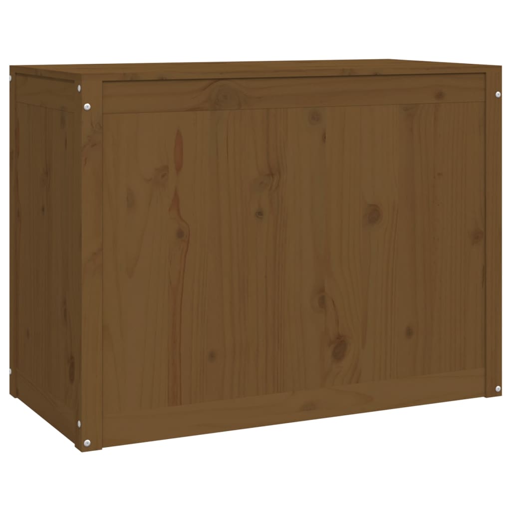 Laundry Box Honey Brown 88.5x44x66 cm Solid Wood Pine