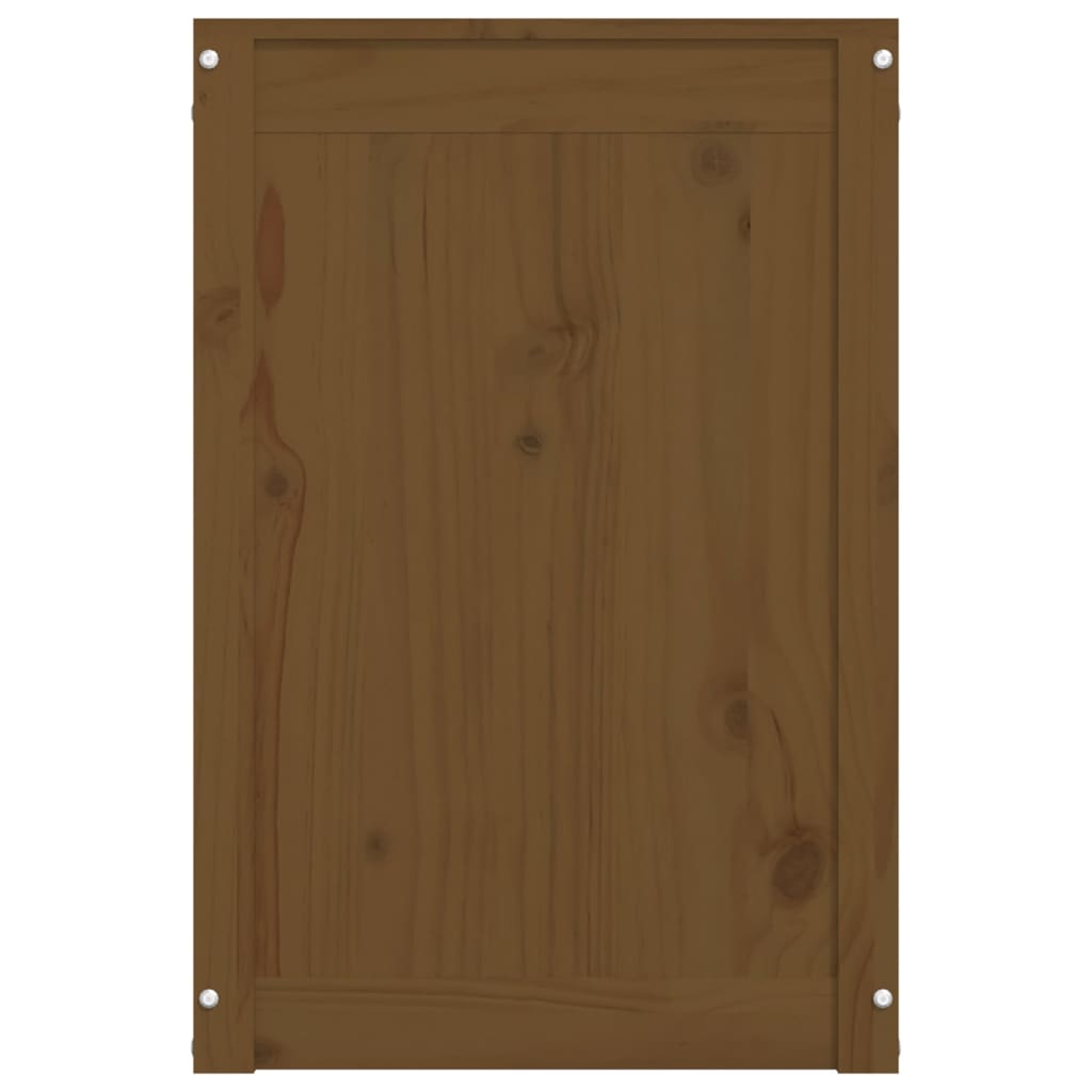 Laundry Box Honey Brown 88.5x44x66 cm Solid Wood Pine
