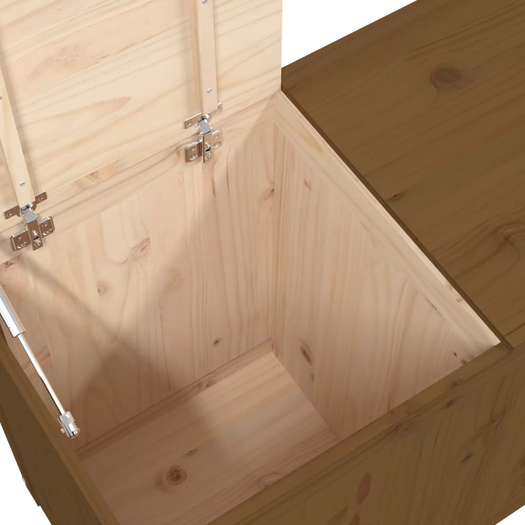 Laundry Box Honey Brown 88.5x44x66 cm Solid Wood Pine