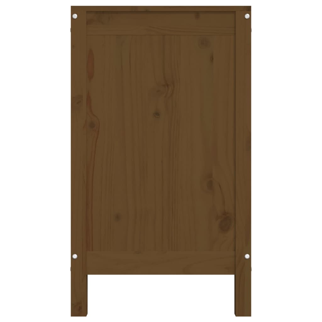 Laundry Box Honey Brown 88.5x44x76 cm Solid Wood Pine