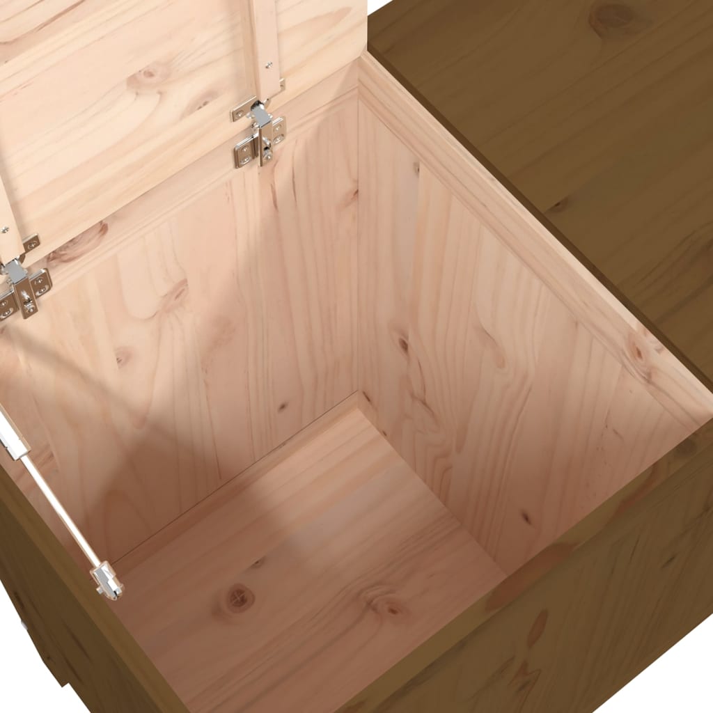 Laundry Box Honey Brown 88.5x44x76 cm Solid Wood Pine